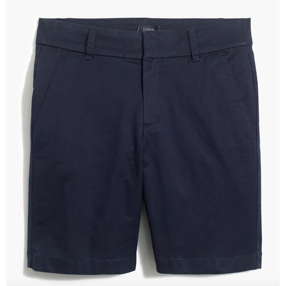 J.Crew 9" Frankie Bermuda Chino Short Cotton Mid Rise Navy Classic Womens US 6 - Picture 5 of 14